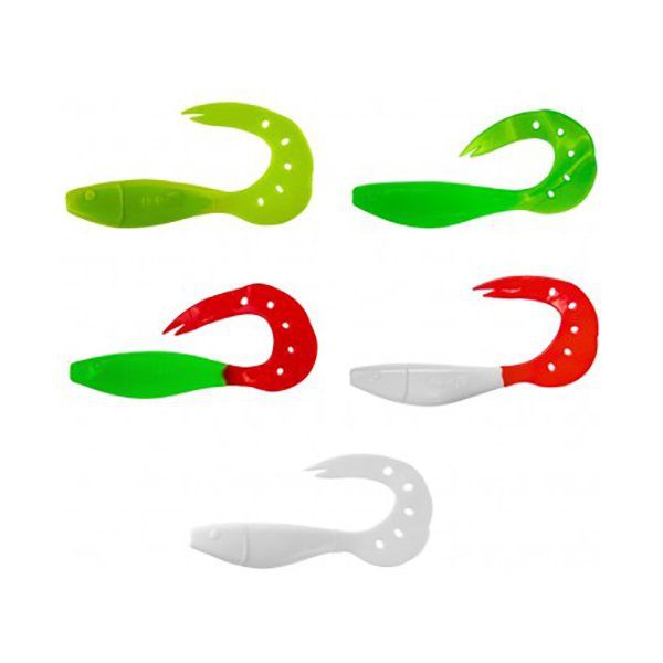 Набор приманок Helios Kasandra 4"29/10,9 см (MIX 5 цветов, 100шт)