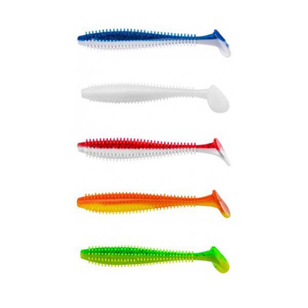 Набор приманок Helios Shaggy 3,35"/8,5 см (MIX 5 цветов, 100шт)