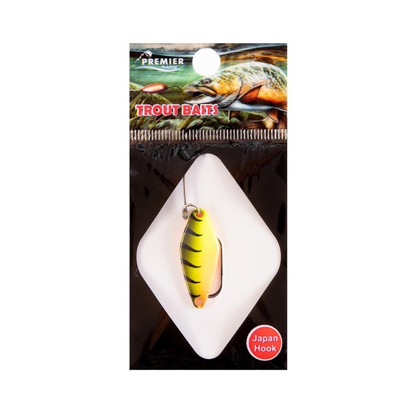 Приманка микро Premier Fishing Stealth (2.3гр) желтый-черноспинка, 206