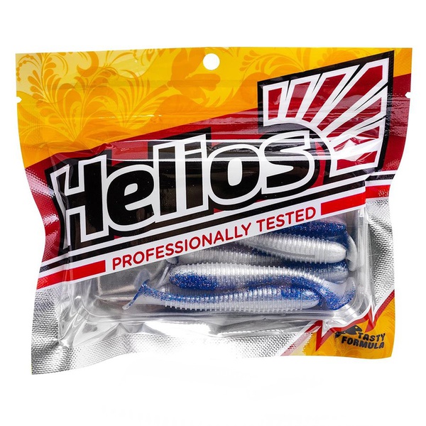 Виброхвост Helios Catcher 3,55"/9 см (5 шт) blue pearl