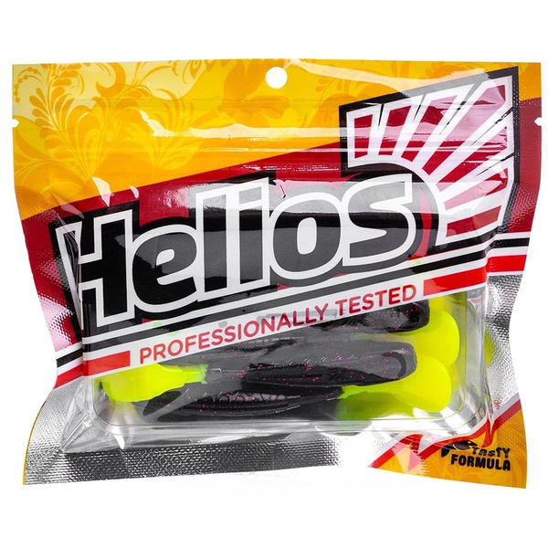 Виброхвост Helios Chubby 3,55"/9 см (5 шт) dark star lt