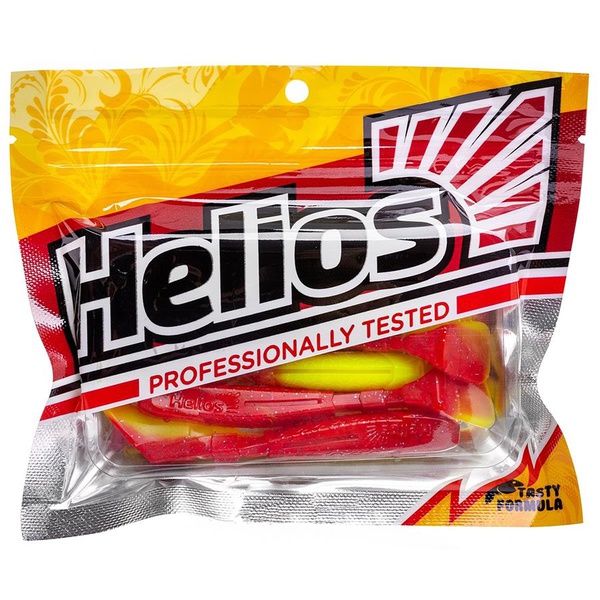 Виброхвост Helios Chubby 3,55"/9 см (5 шт) red lemon