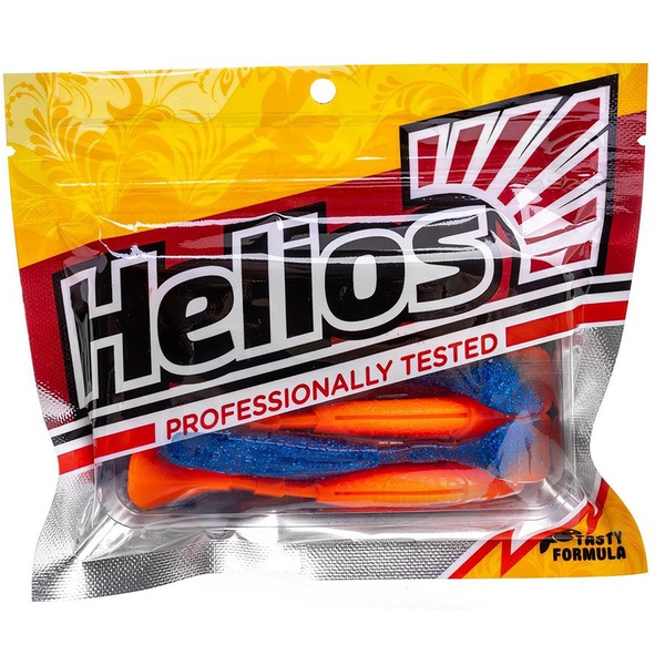 Виброхвост Helios Chubby 3,55"/9 см (5 шт) star blue & orange