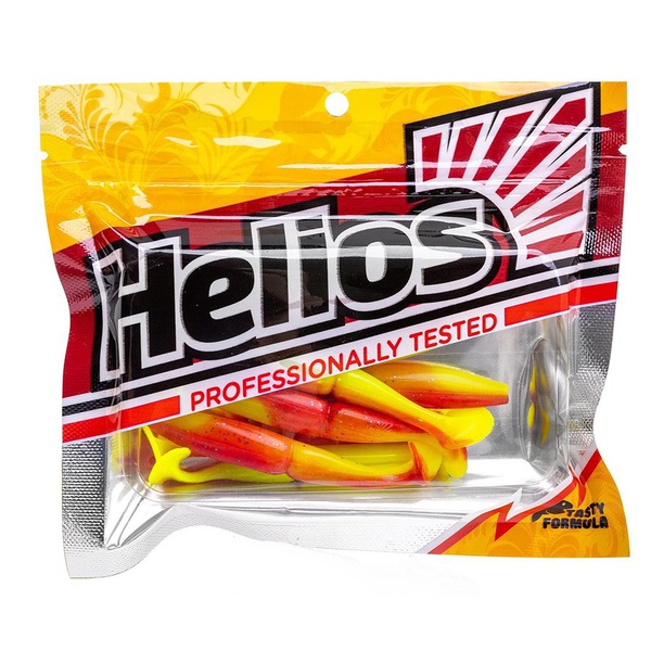 Виброхвост Helios Guru 3,0"/7,62 см (9 шт) red lemon