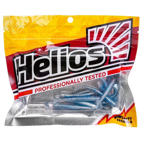 Виброхвост Helios Liny Catcher 2,35"/6 см (12 шт) blue fish