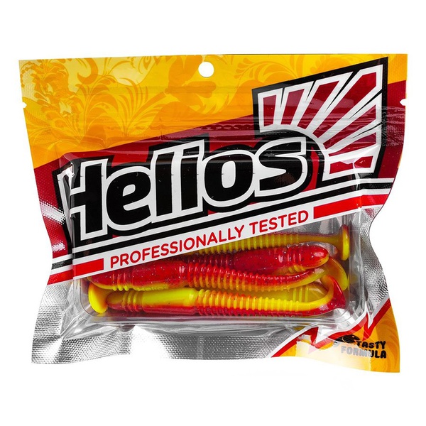 Виброхвост Helios Minoga 3,75"/9.5 см (5 шт) red lemon