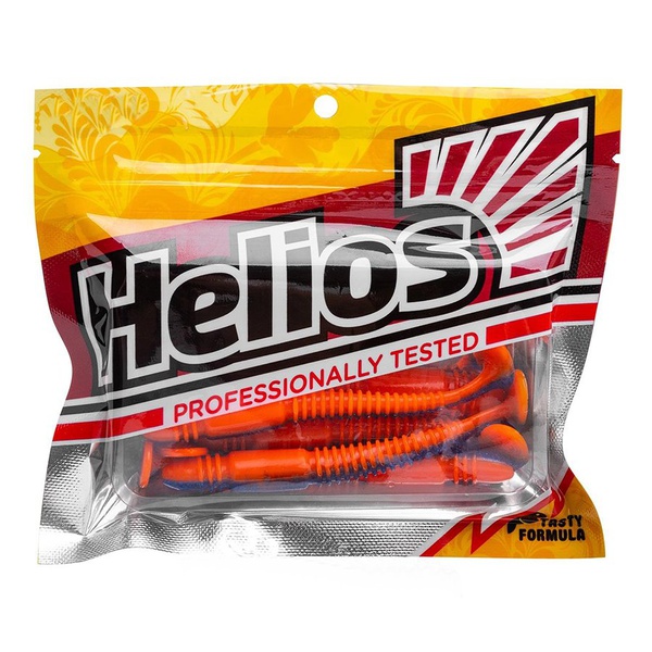 Виброхвост Helios Minoga 3,75"/9.5 см (5 шт) star blue & orange