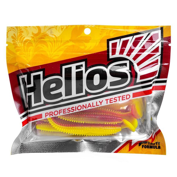 Виброхвост Helios Shaggy 3,35"/8,5 см (5 шт) red lemon