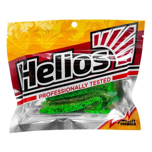 Виброхвост Helios Shaggy 5,12"/13 см (5 шт) green peas