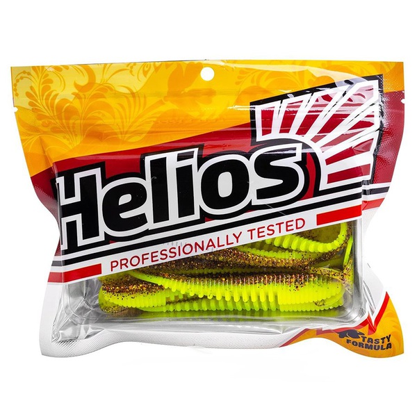 Виброхвост Helios Varuna 4,33"/11 см (7 шт) golden lime