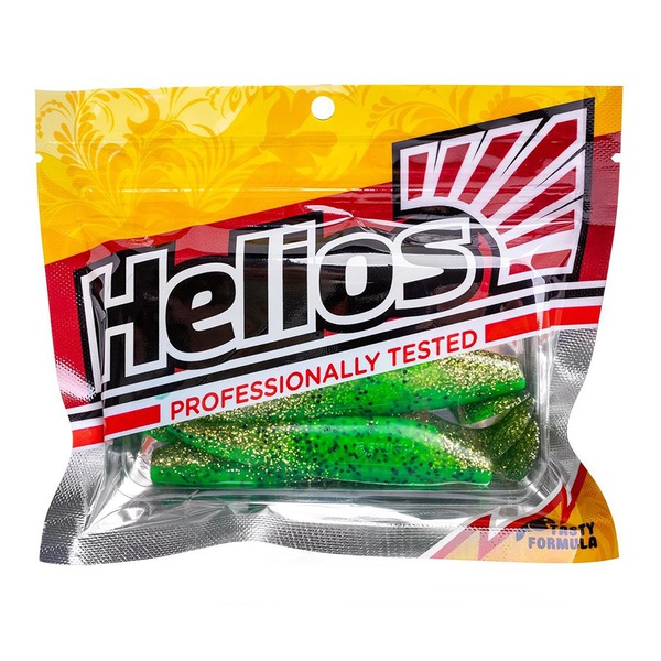 Виброхвост Helios Zander 4"/10,2 см (5 шт) green peas