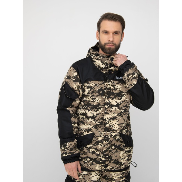 Костюм Huntsman Горка-3, демисезонный В-003/чёрный, combo тк. смесовая рипстоп/cat's eye