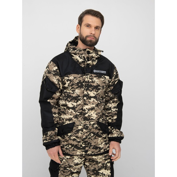 Костюм Huntsman Горка-3, демисезонный В-003/чёрный, combo тк. смесовая рипстоп/cat's eye