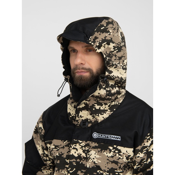 Костюм Huntsman Горка-3, демисезонный В-003/чёрный, combo тк. смесовая рипстоп/cat's eye