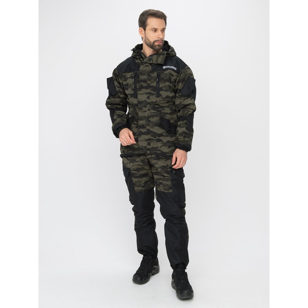 Костюм Huntsman Горка-5 Combo, демисезонный Djin/чёрный, тк. смесовая рипстоп/cat's eye