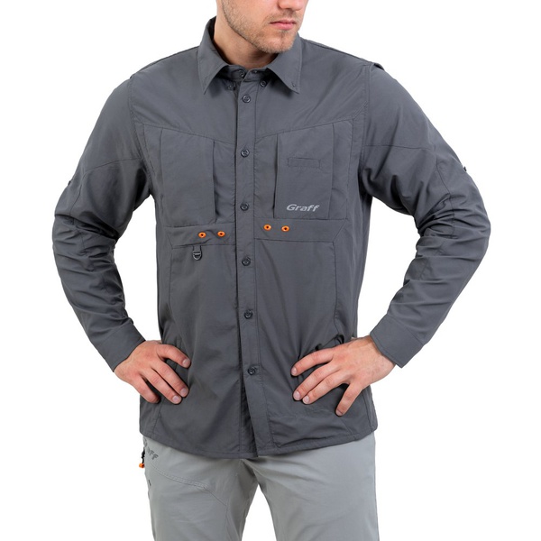 Рубашка Graff 807-KO-CL-2 тёмно-серый