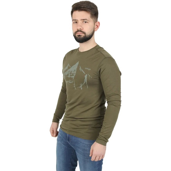 Термофутболка Сплав Saxon L/S (merino wool) Вершина хаки