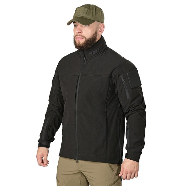 Куртка тактическая 5.45 Design Манул (софтшелл) black