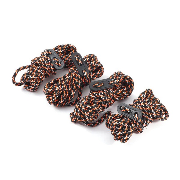 Оттяжки Следопыт светоотражающие с натяжителем 2,5 м (4шт) чёрный/оранжевый/белый