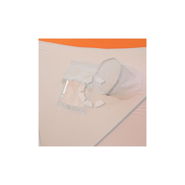 Палатка зимняя Следопыт Куб 1,5 х 1,5 м (1 слой) бело-оранжевый, Oxford 210D