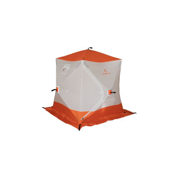 Палатка для зимней рыбалки Следопыт Куб 1,8х1,8 м бело-оранжевый