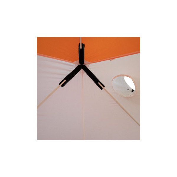 Палатка для зимней рыбалки Следопыт Куб 1,8х1,8 м бело-оранжевый