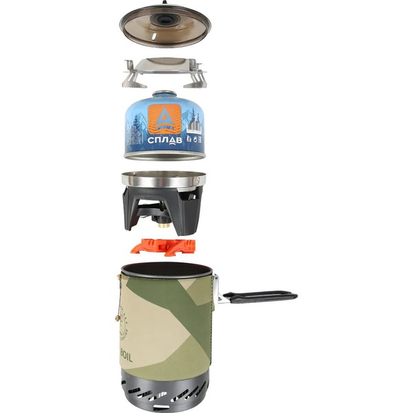 Горелка газовая Track FastBoil с кастрюлей tactical