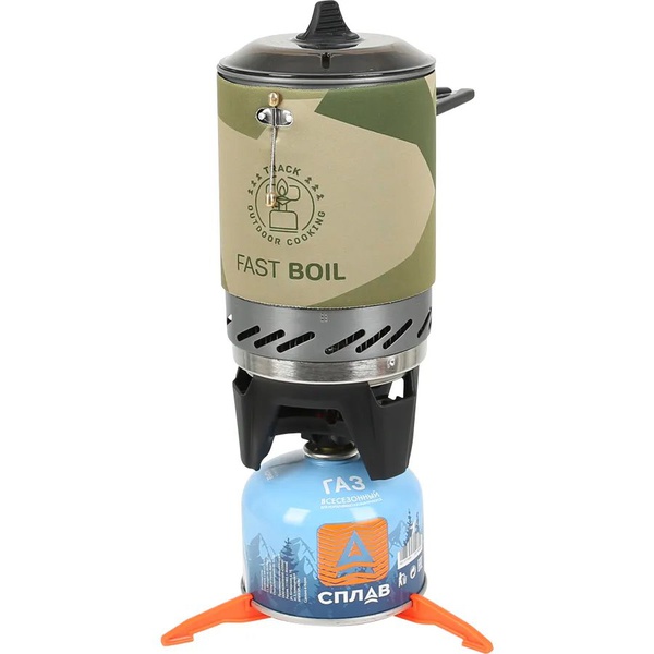 Горелка газовая Track FastBoil с кастрюлей tactical