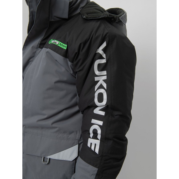 Костюм зимний Huntsman Yukon Ice серый/чёрный, тк. Breathable