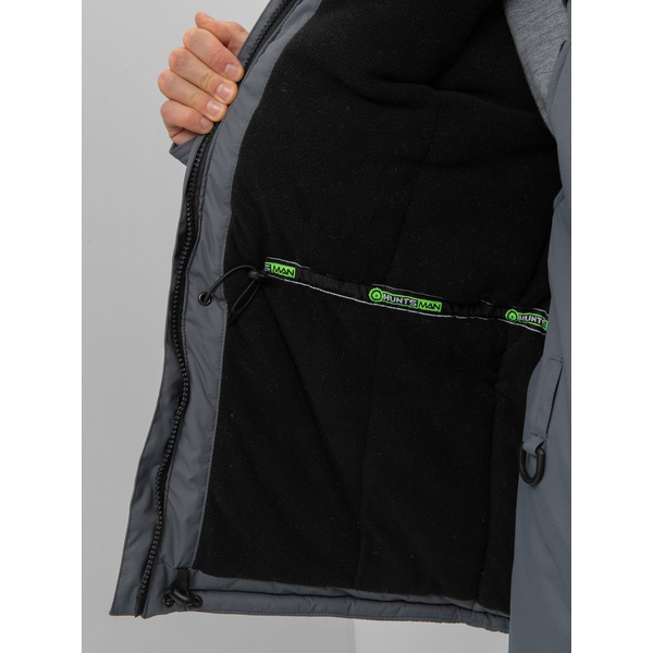 Костюм зимний Huntsman Yukon Ice серый/чёрный, тк. Breathable