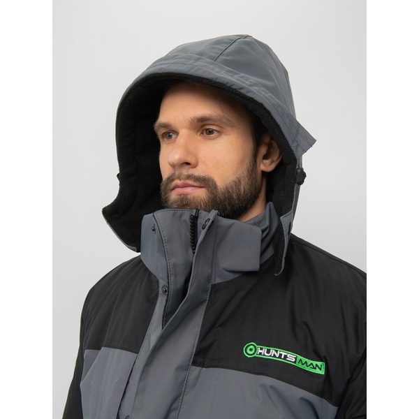 Костюм зимний Huntsman Yukon Ice серый/чёрный, тк. Breathable