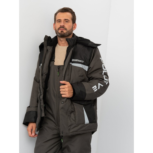 Костюм зимний Huntsman Полюс V-2 Хаки, тк. Cell/Cats eye