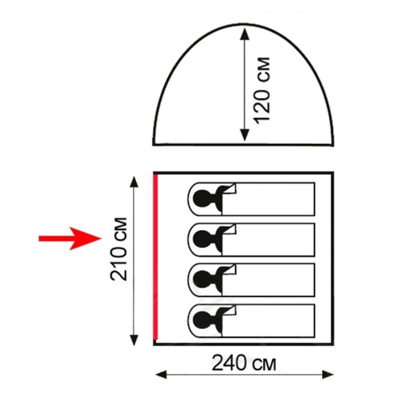 Палатка Totem Summer 4 V2 (TTT-029)