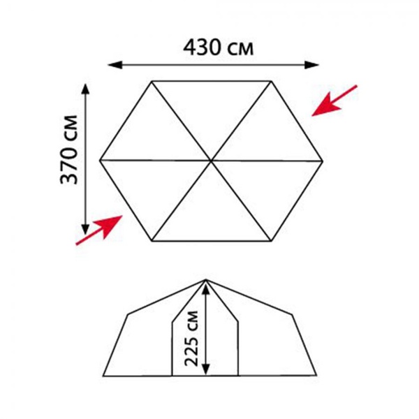Палатка-шатер Tramp Lite Mosquito оранжевый