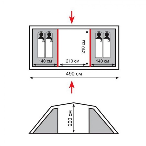 Палатка Totem Hurone 4 (V2)