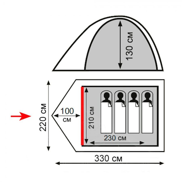 Палатка Totem Tepee 4 V2