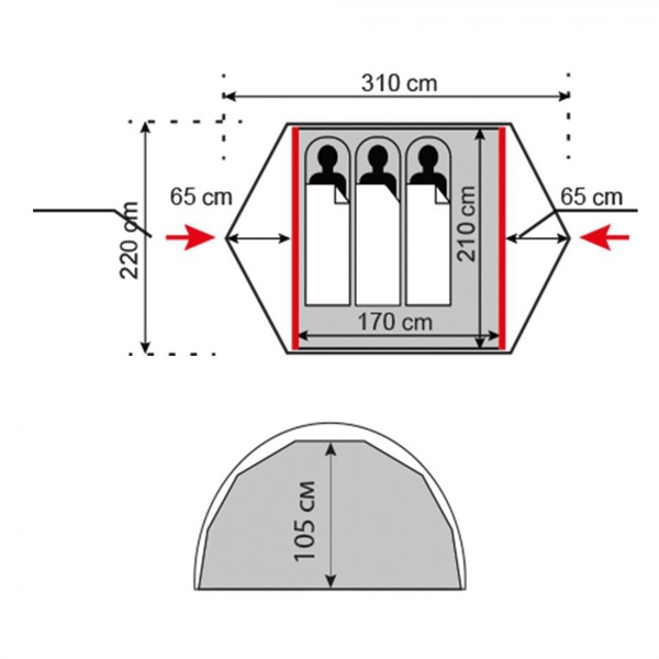 Палатка Tramp Cloud 3Si dark green