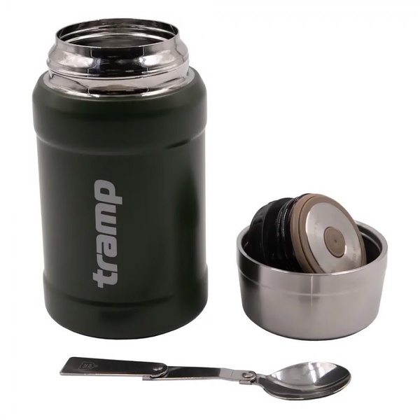 Термос Tramp TRC-132 с широким горлом (с сумкой) 0,8 л оливковый