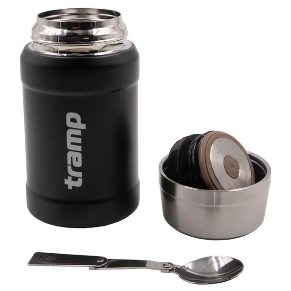 Термос Tramp TRC-132 с широким горлом (с сумкой) 0,8 л чёрный