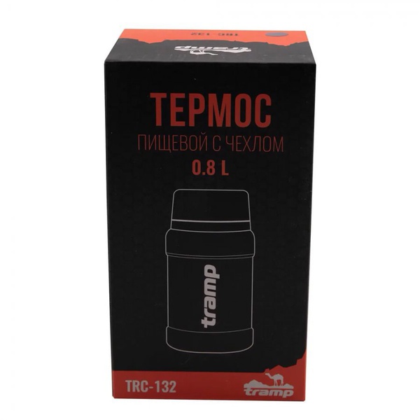 Термос Tramp TRC-132 с широким горлом (с сумкой) 0,8 л синий