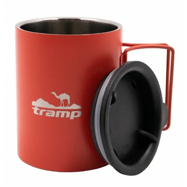 Термокружка Tramp TRC-136.17 (со складными ручками и поилкой) терракотовый, 0,3 л