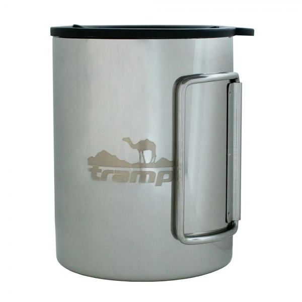 Термокружка Tramp TRC-137 (со складными ручками и поилкой) стальной, 0,4 л