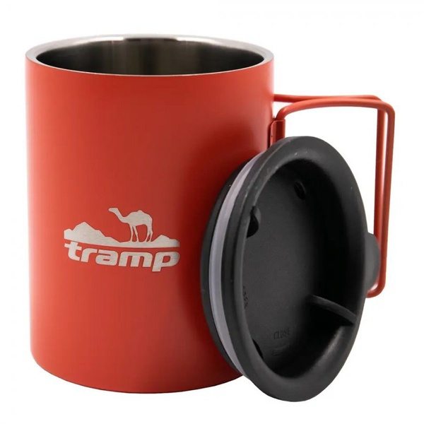 Термокружка Tramp TRC-137.17 (со складными ручками и поилкой) терракотовый, 0,4 л