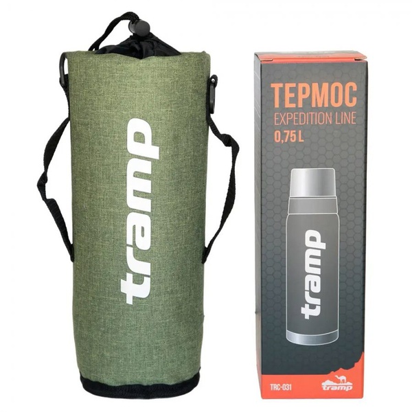 Термочехол Tramp оливковый, для термоса 0.75 л