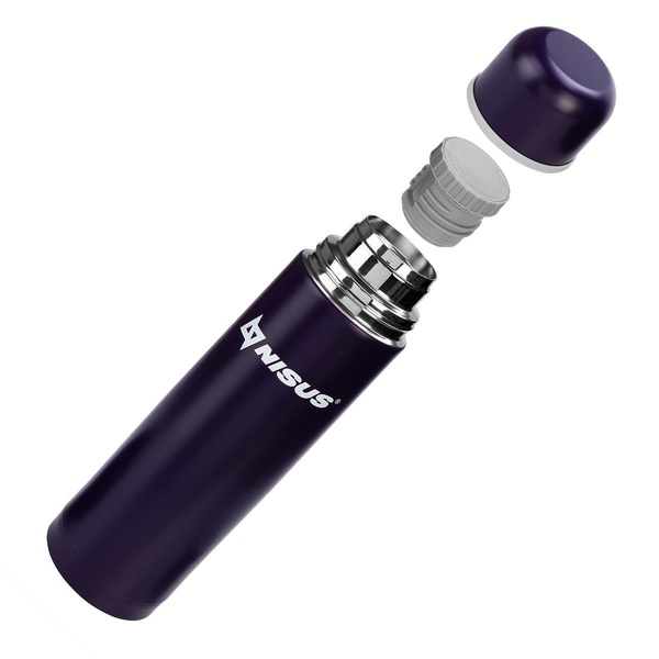 Термос Nisus NA.TM-045-O (узкое горло, ситечко, 1 л) темно-фиолетовый