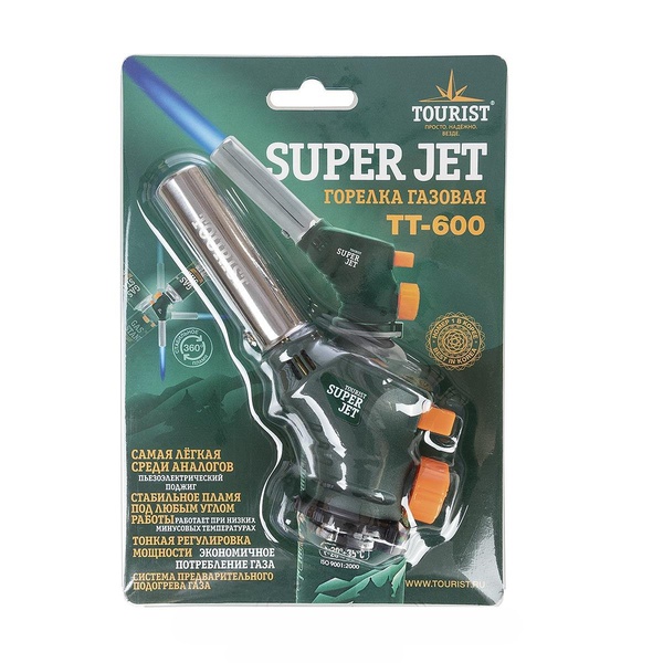 Горелка газовая Tourist Super Jet TT-600 (пьезоподжиг, система подогрева газа)