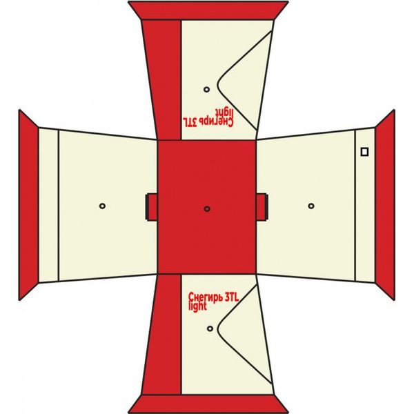 Палатка для зимней рыбалки Снегирь Light 3Т Long