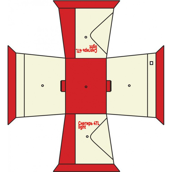 Палатка для зимней рыбалки Снегирь Light 4Т Long