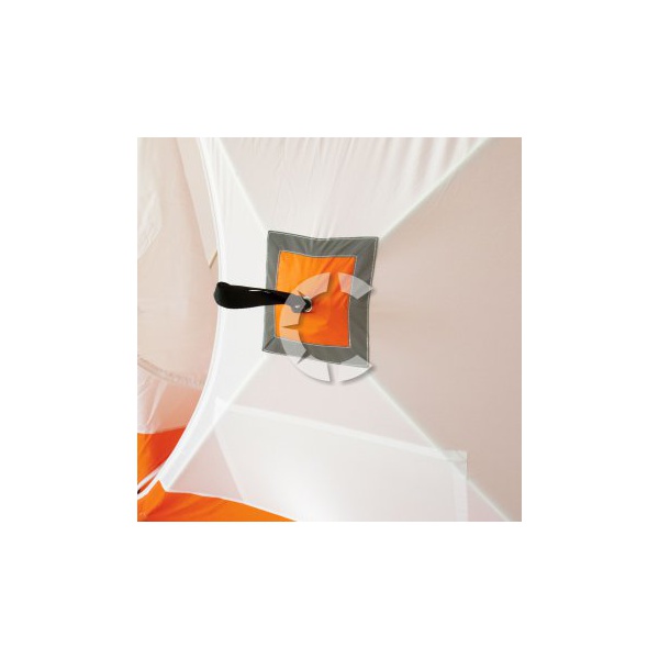 Палатка зимняя Следопыт Куб 1,5 х 1,5 м (1 слой) бело-оранжевый, Oxford 240D