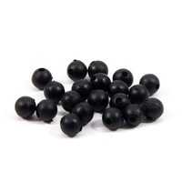 Бусина фидерная Namazu Soft Beads (PVC, круглая, 20 шт.) чёрный, d-5 мм